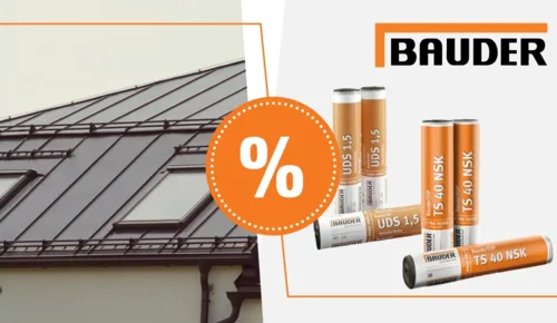 Akcija podložnih bitumenskih trakov za pločevine Bauder
